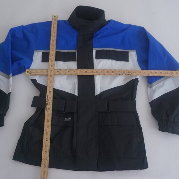 VTG '80S Tourmaster Riding Apparel Blue Black Biker Nylon Waterproof Jacket XS - Picture 4 of 11